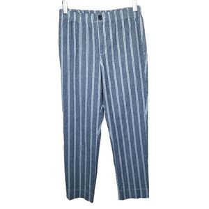 John Galt Brandy Melville Women's Pants One Size Small Gray White Striped Tilden